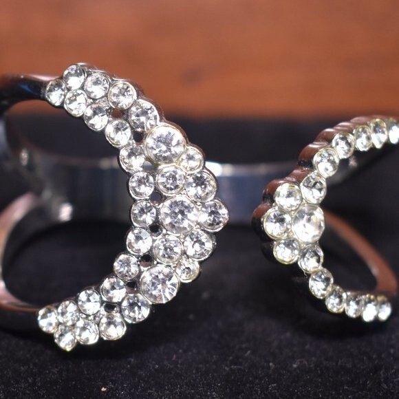 Womens Faux Diamond Cuff Bracelet - Picture 3 of 8